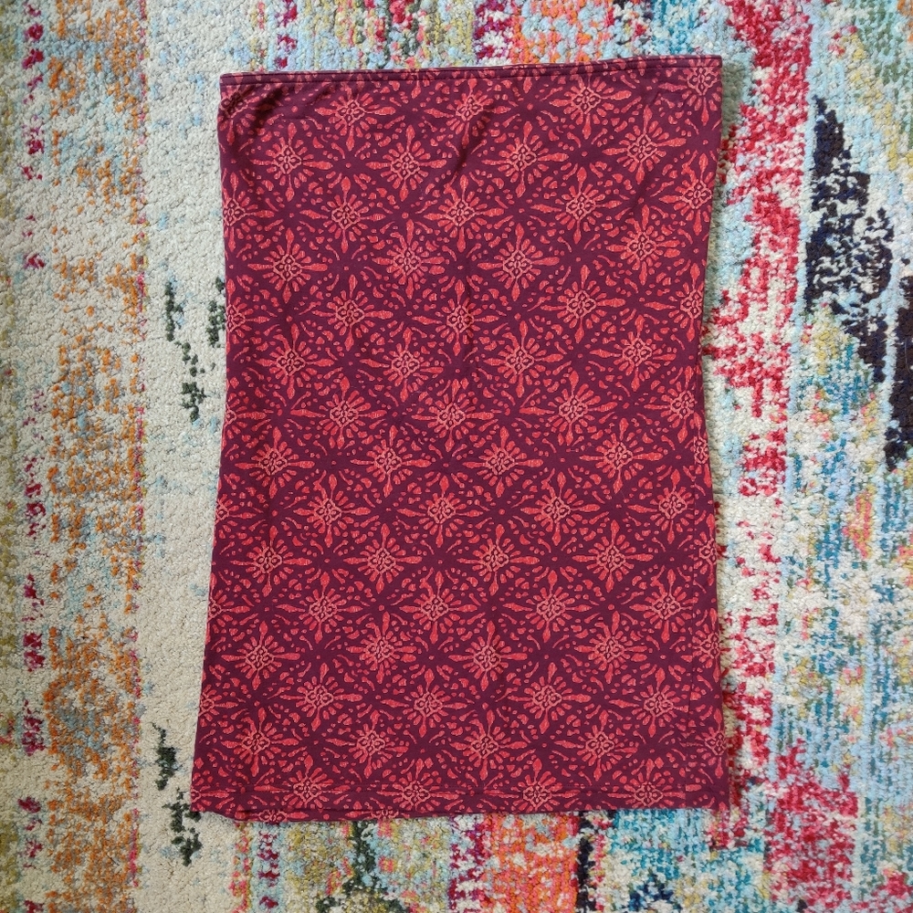 Donated: Red Spanish Patterned Tube Top
